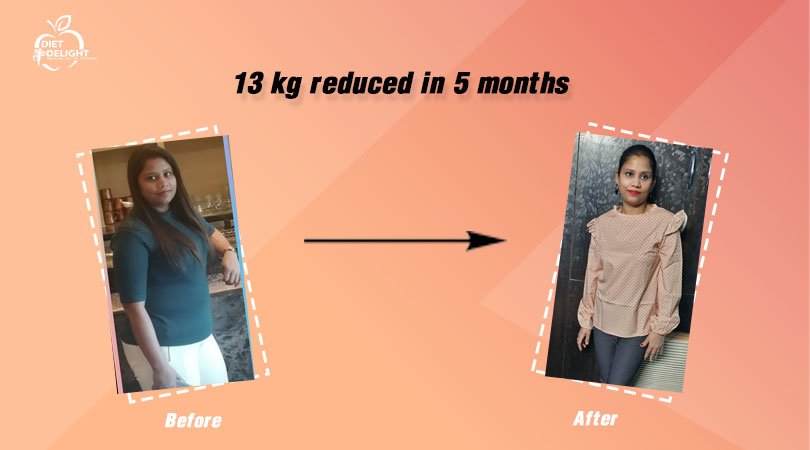 13 kg reduced in 5 months